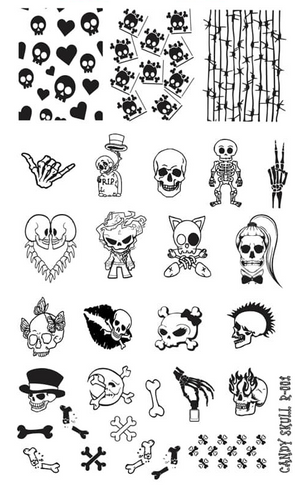 Candy Skull- Stamping Plates- R-001