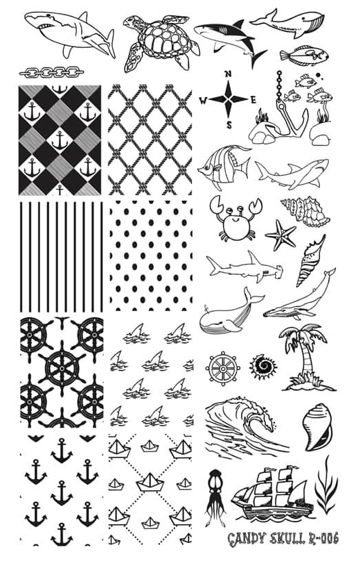 Candy Skull- Stamping Plates- R-006