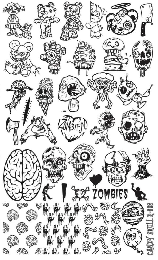 Candy Skull- Stamping Plates- R-008