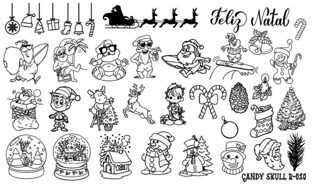 Candy Skull- Stamping Plates- R-010