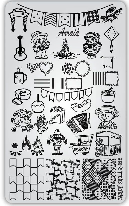 Candy Skull- Stamping Plates- R-022