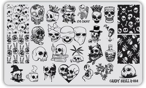 Candy Skull- Stamping Plates- R-024