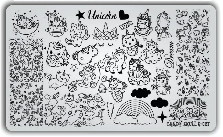 Candy Skull- Stamping Plates- R-027