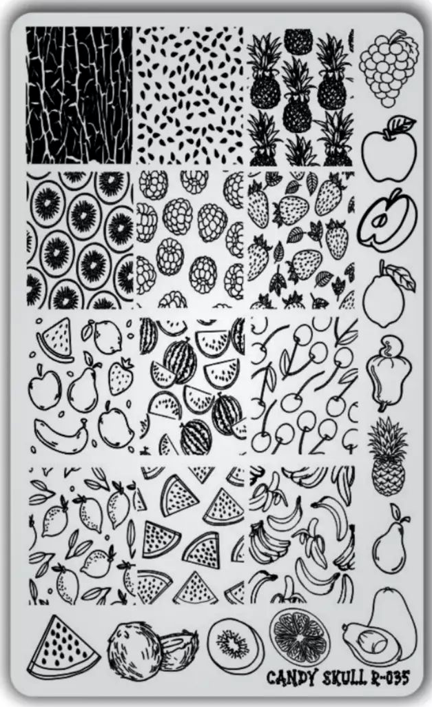 Candy Skull- Stamping Plates- R-035