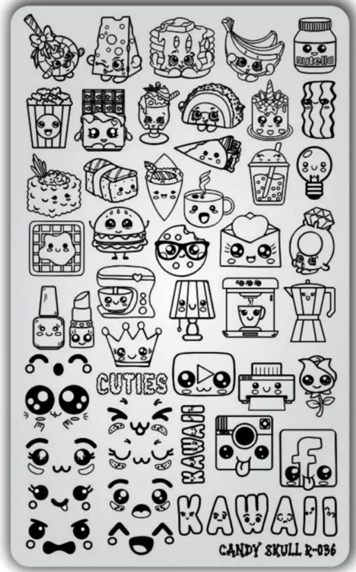 Candy Skull- Stamping Plates- R-036