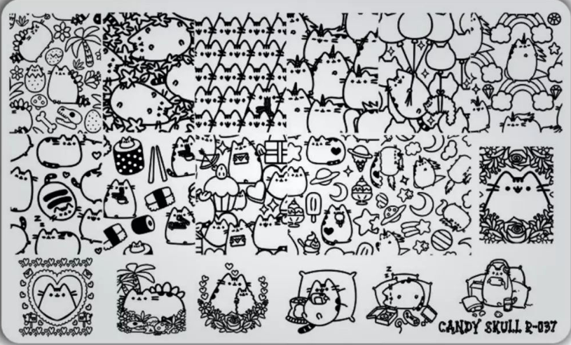 Candy Skull- Stamping Plates- R-037