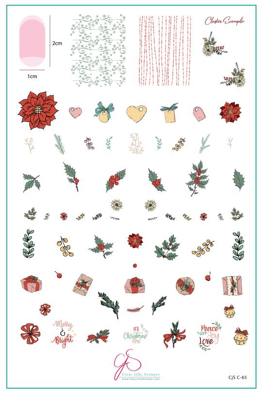 Clear Jelly Stamper- C-65- Christmas Gifts &amp; Greens