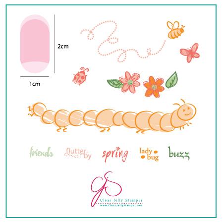 Clear Jelly Stamper- CjS-010- Baby Bugs &amp; Bees