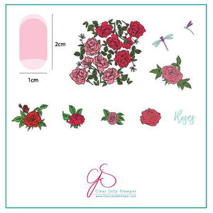 Clear Jelly Stamper- CjS-112- Painting the Roses Red