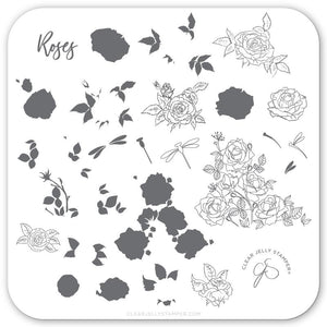 Clear Jelly Stamper- CjS-112- Painting the Roses Red
