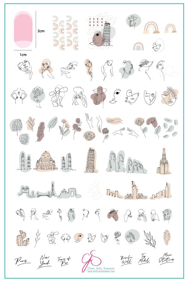 Clear Jelly Stamper- CjS-118- Mod Life- The Globe