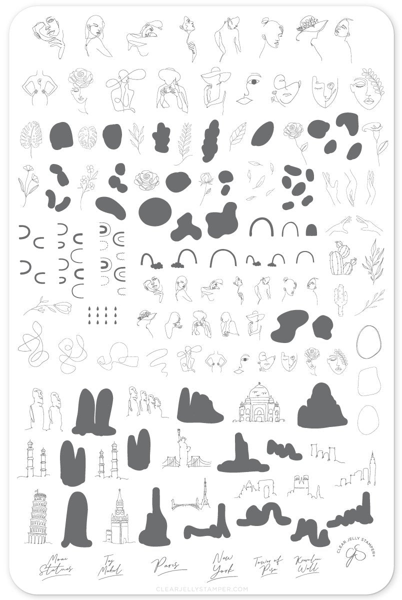 Clear Jelly Stamper- CjS-118- Mod Life- The Globe