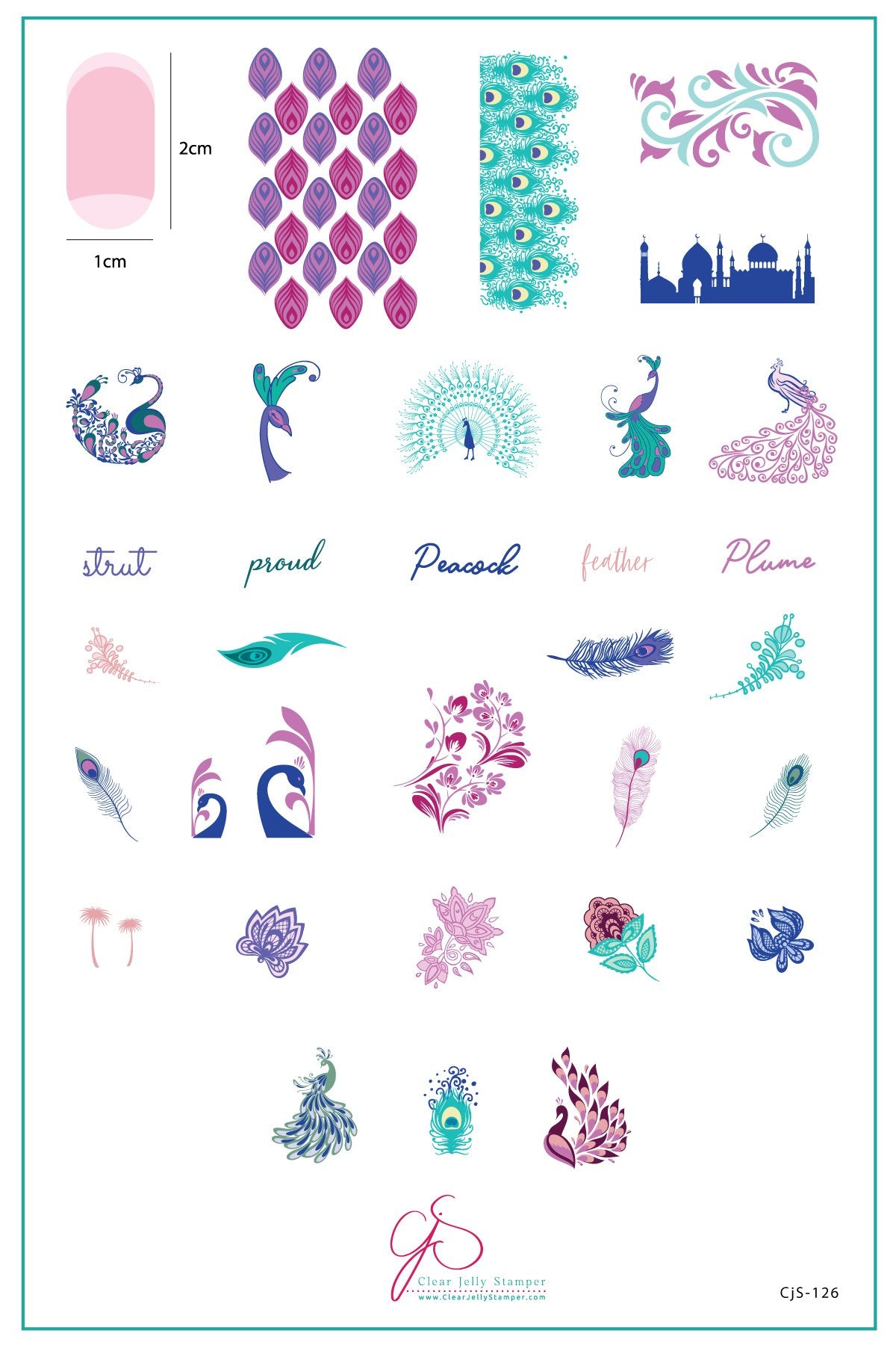 Clear Jelly Stamper- CjS-126- Strut Your Tail Feathers