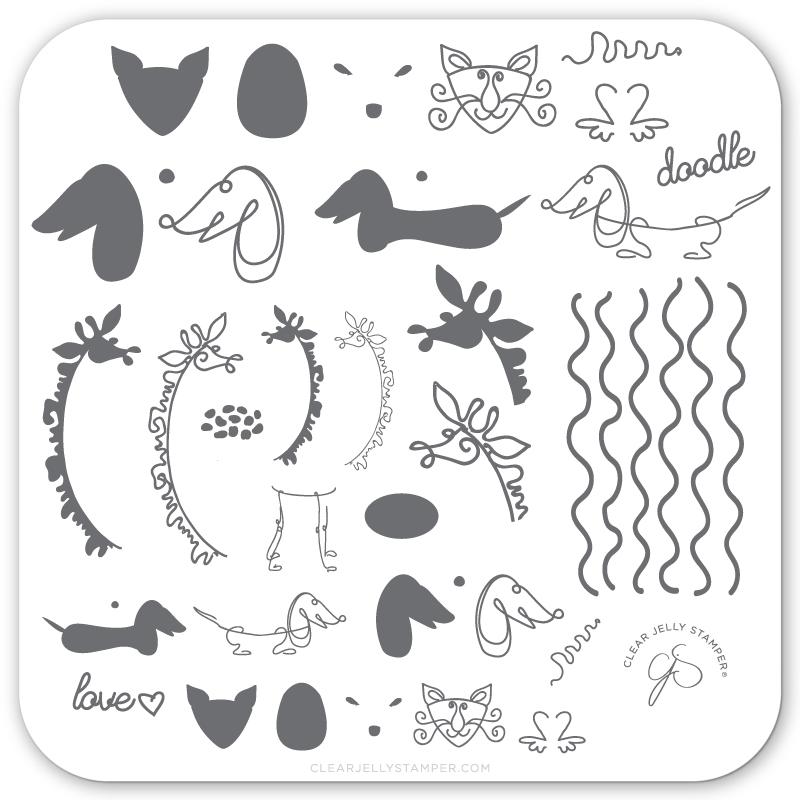 Clear Jelly Stamper- CjS-127- Doodle Love