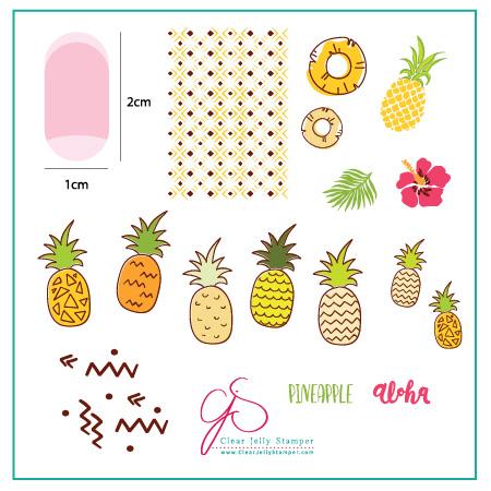 Clear Jelly Stamper- CjS-130- Pineapple Pizzazz