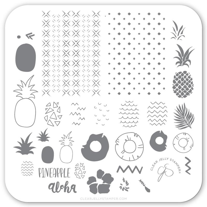 Clear Jelly Stamper- CjS-130- Pineapple Pizzazz