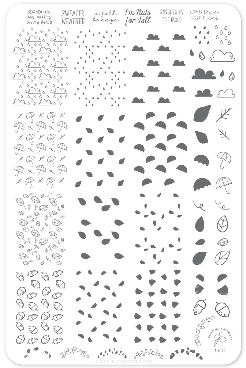Clear Jelly Stamper- CjS-131- Fallpaper - Singing in the Rain