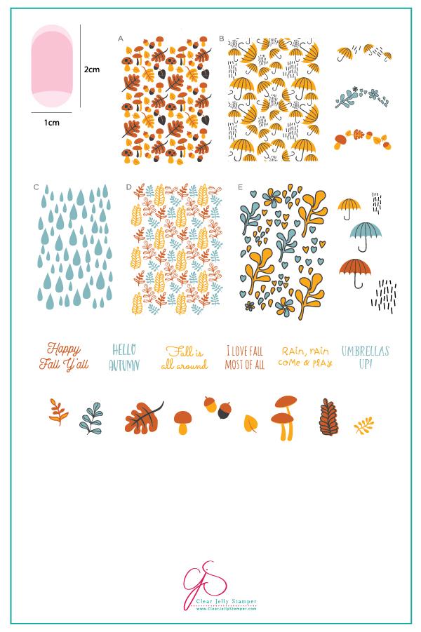 Clear Jelly Stamper- CjS-133- Fallpaper - Happy Fall Y'all!