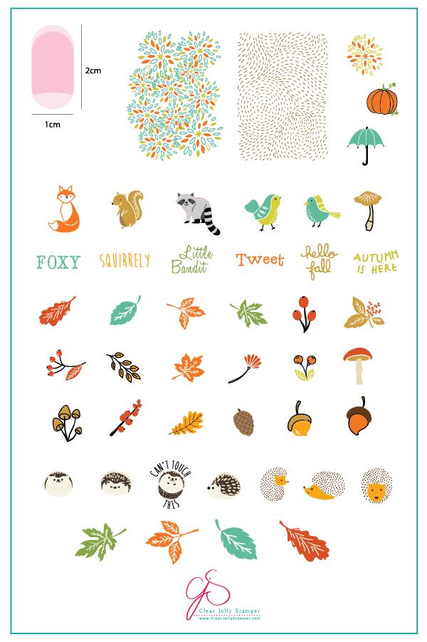 Clear Jelly Stamper- CjS-135- Autumn is Here