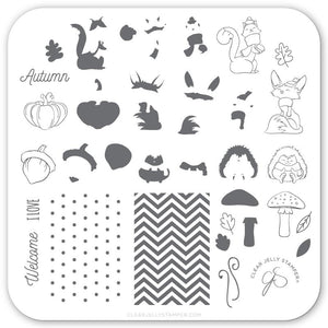 Clear Jelly Stamper- CjS-136- Foxy Fall