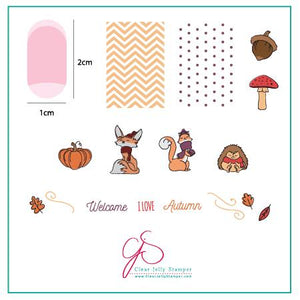 Clear Jelly Stamper- CjS-136- Foxy Fall