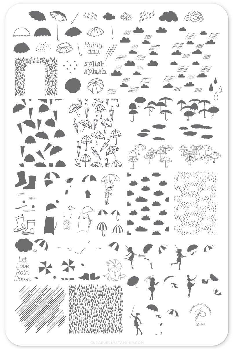 Clear Jelly Stamper- CjS-141- Splish Splash