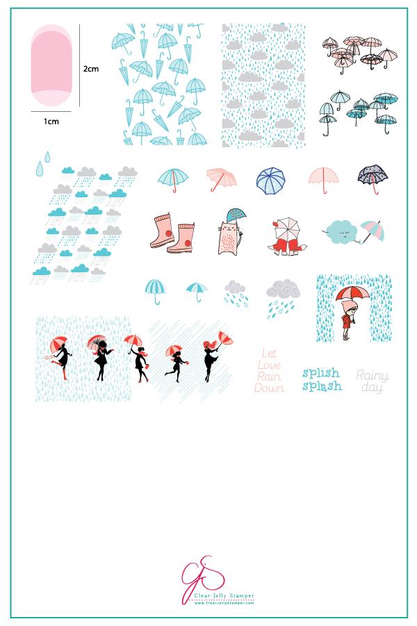 Clear Jelly Stamper- CjS-141- Splish Splash