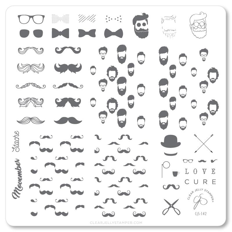 Clear Jelly Stamper- CjS-142- Hippest Movember