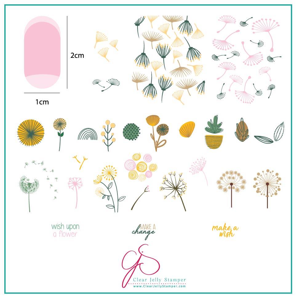 Clear Jelly Stamper- CjS-155- Wish Upon a Flower