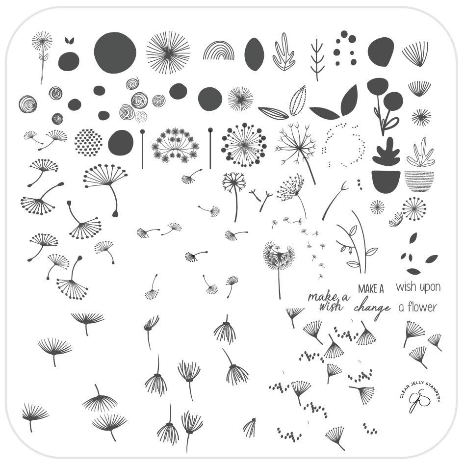 Clear Jelly Stamper- CjS-155- Wish Upon a Flower