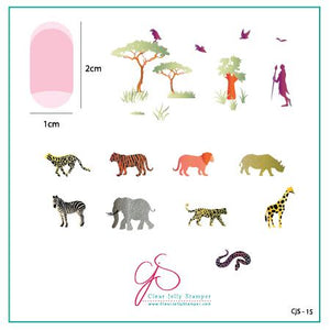 Clear Jelly Stamper- CjS-015- Out of Africa