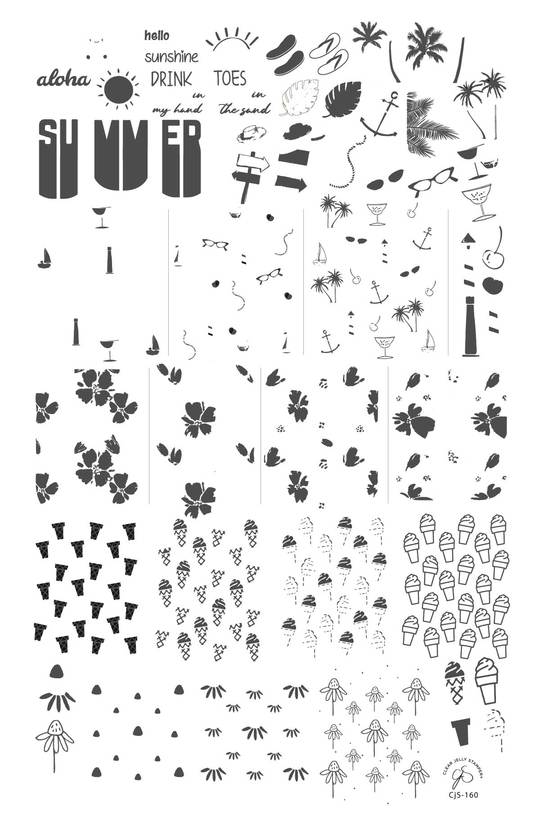 Clear Jelly Stamper- CjS-160- Summer