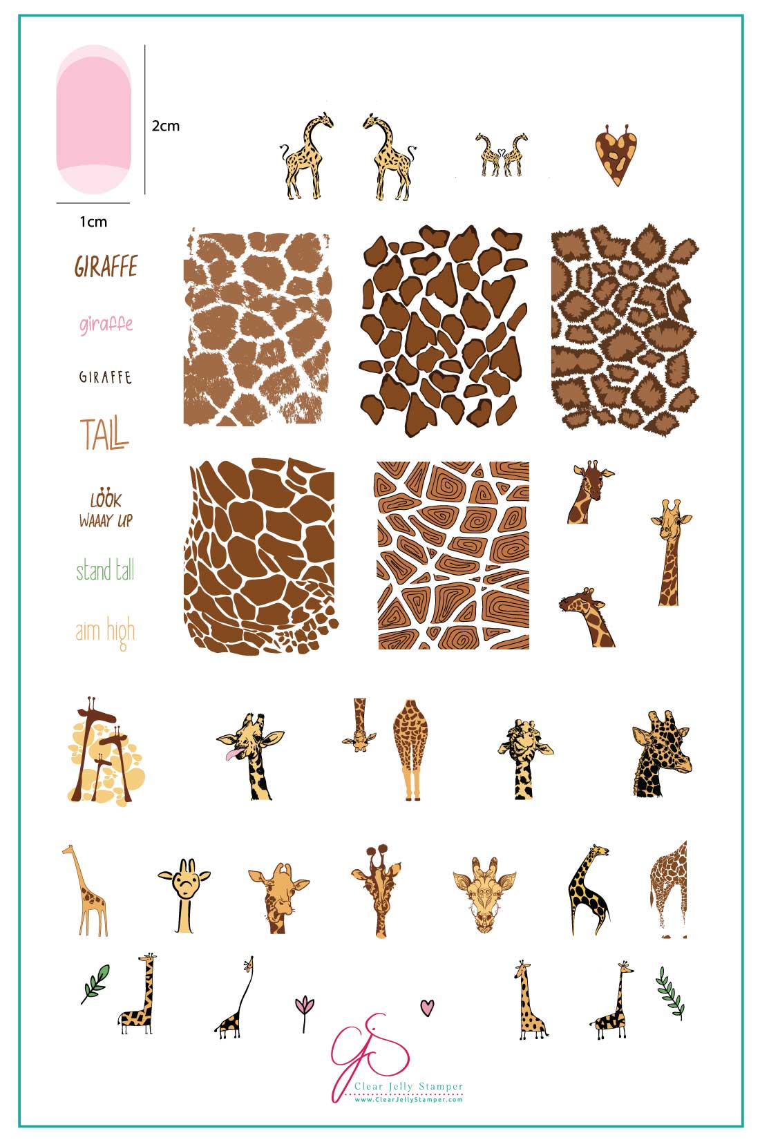 Clear Jelly Stamper- CjS-174- Wild Kingdom - Giraffe