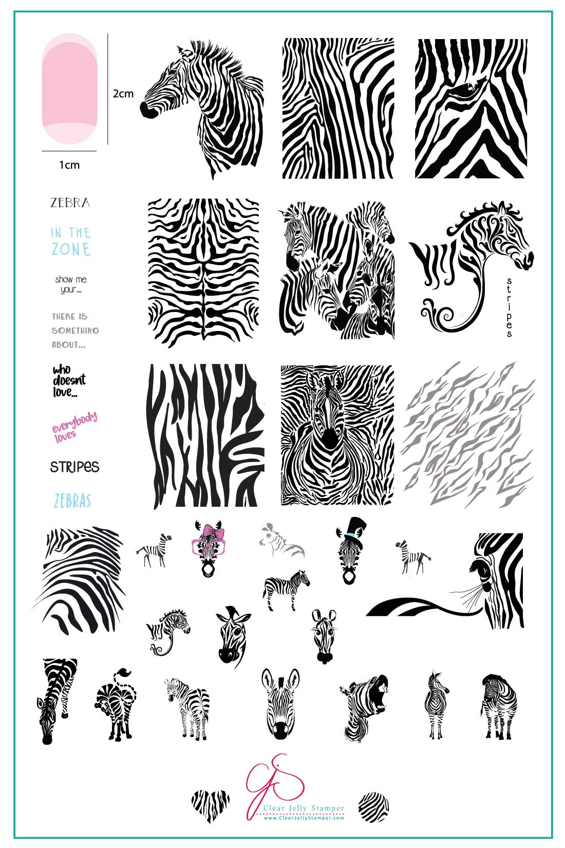 Clear Jelly Stamper- CjS-175- Wild Kingdom - Zebra