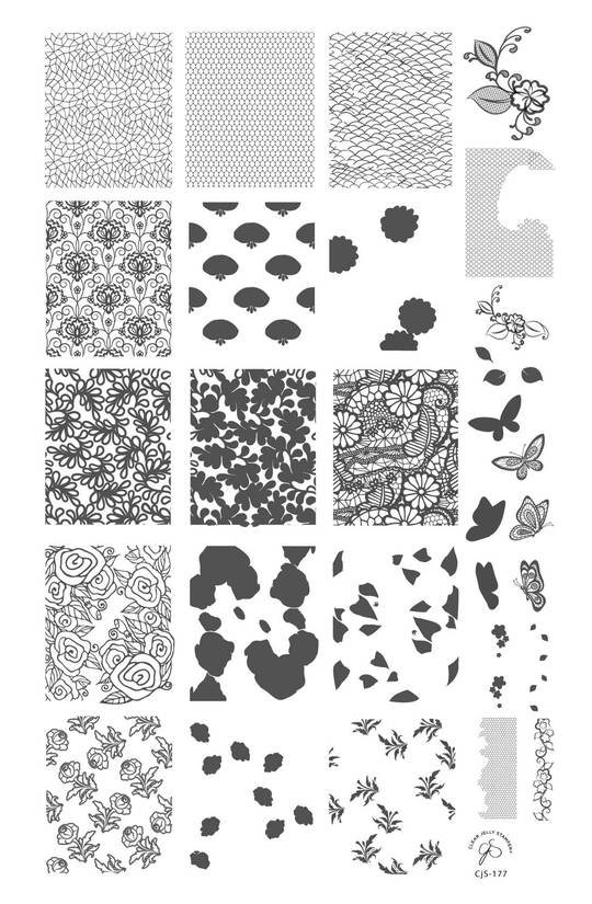 Clear Jelly Stamper- CjS-177- Just Add Lace