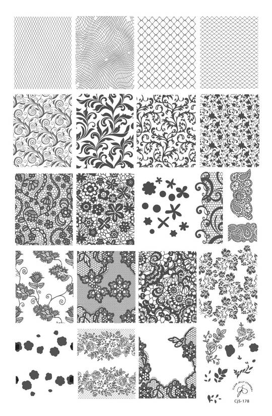 Clear Jelly Stamper- CjS-178- A Touch of Lace