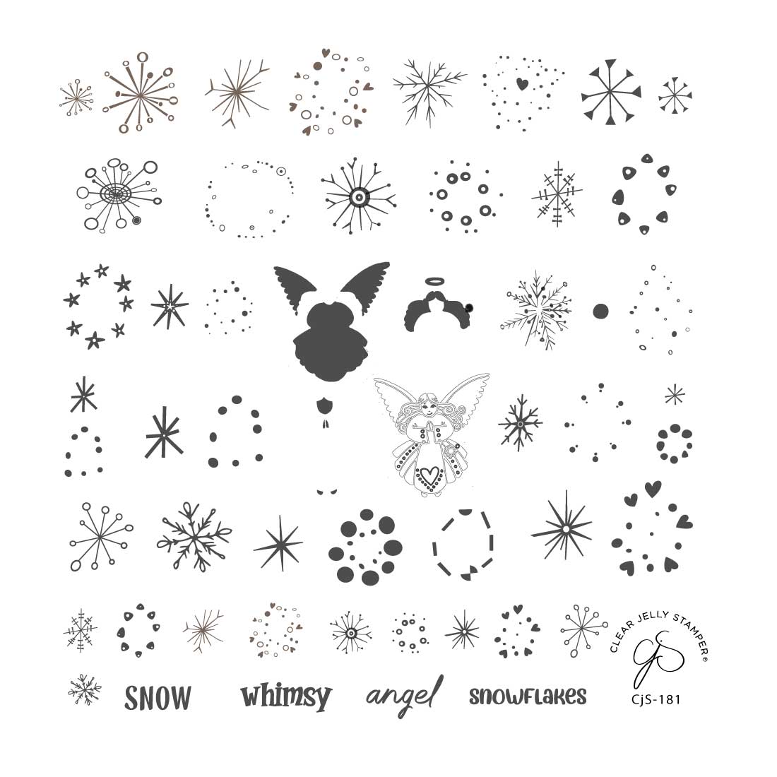 Clear Jelly Stamper- CjS-181- Whimsy Angel