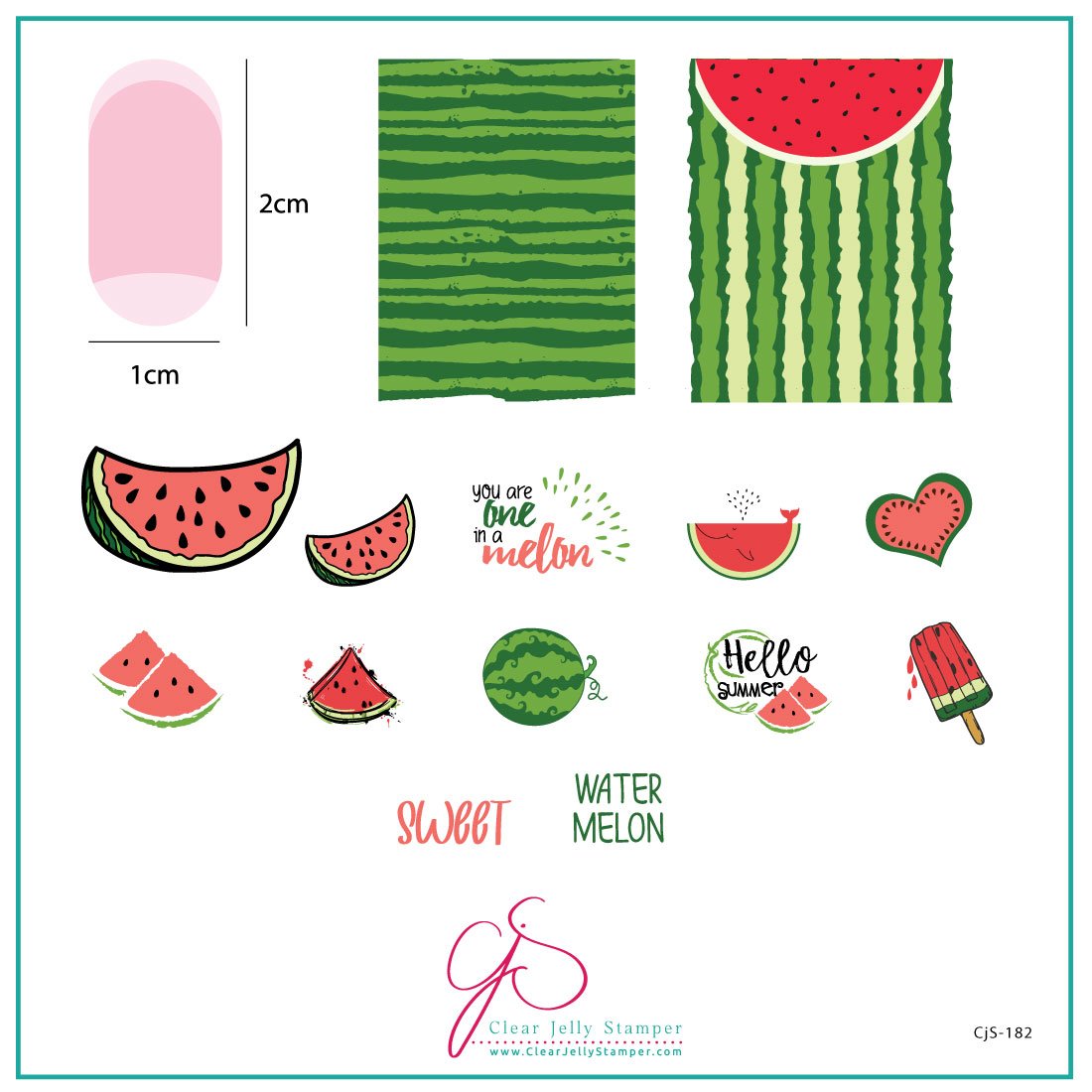 Clear Jelly Stamper- CjS-182- One in a Melon