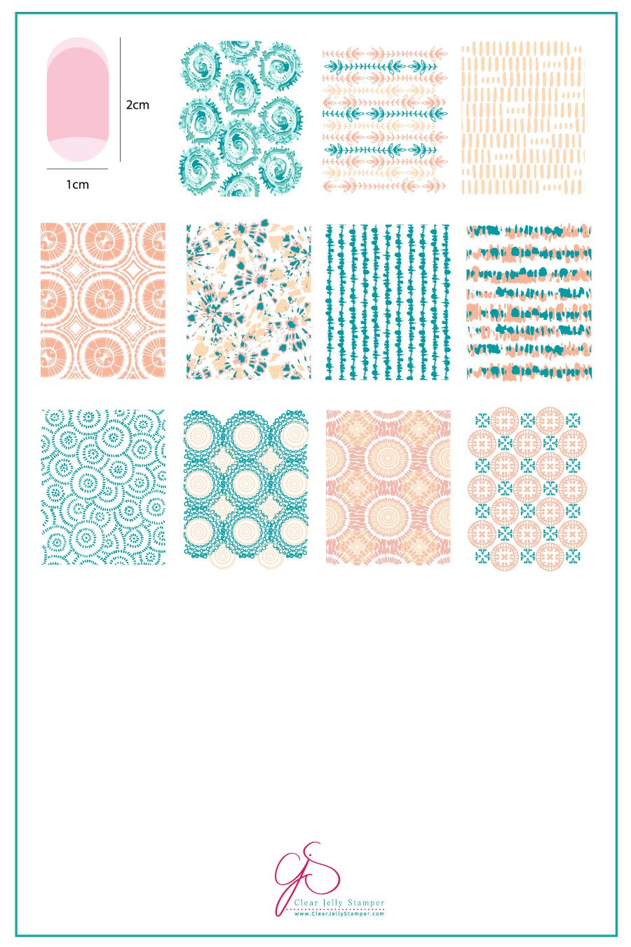 Clear Jelly Stamper- CjS-185- Textiles Series - 1