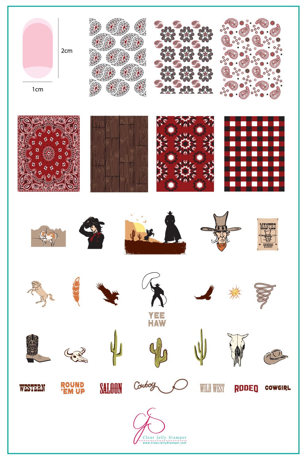 Clear Jelly Stamper- CjS-193- Yee-Haw
