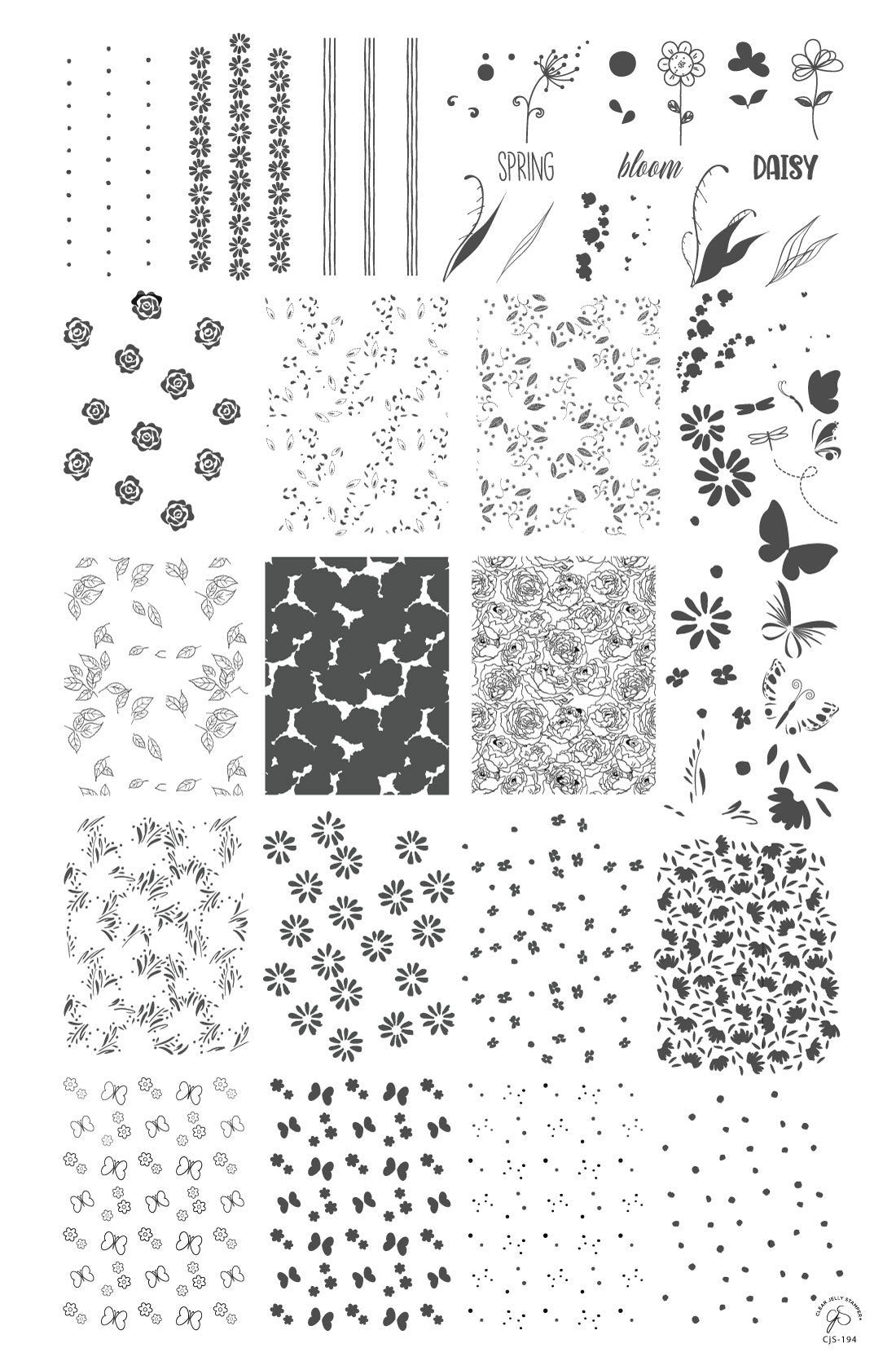 Clear Jelly Stamper- CjS-194- Spring Daisy