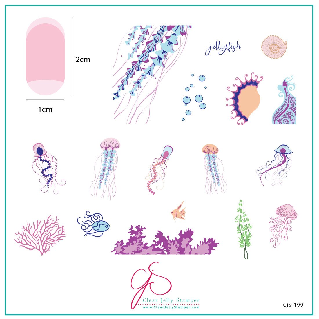 Clear Jelly Stamper- CjS-199- Blooming Sea