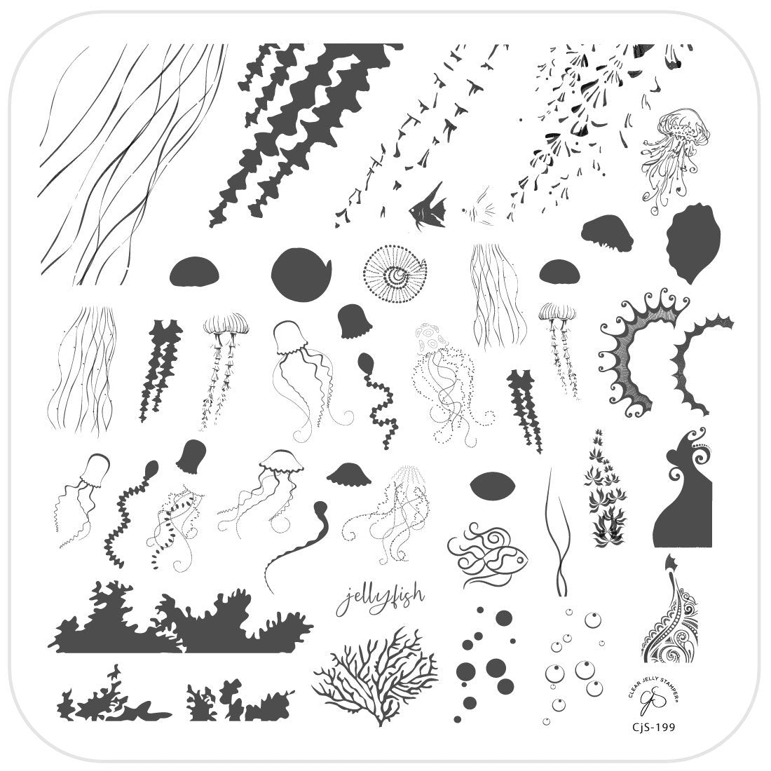 Clear Jelly Stamper- CjS-199- Blooming Sea
