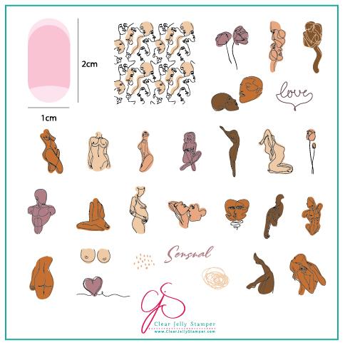 Clear Jelly Stamper- CjS-204- The Nude Series - Sensual