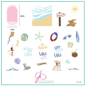 Clear Jelly Stamper- CjS-208- Lake Life