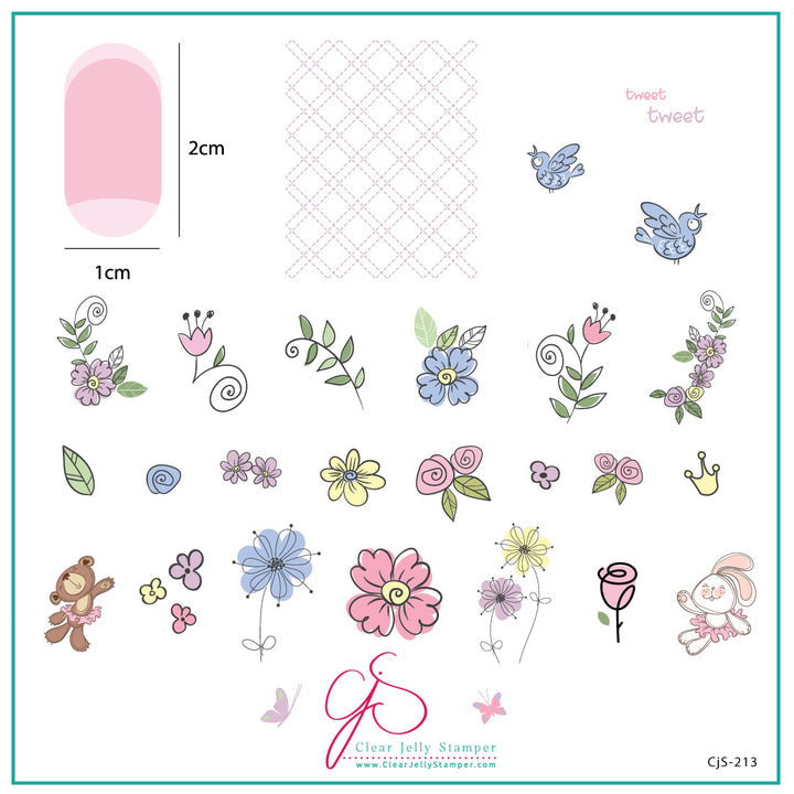 Clear Jelly Stamper- CjS-213- Spring Ballet