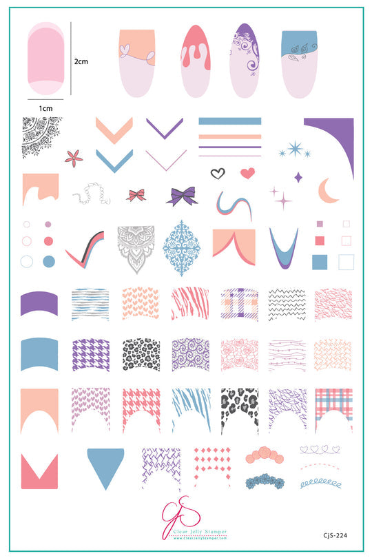 Clear Jelly Stamper- CjS-224- French Mani Mini