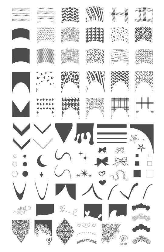 Clear Jelly Stamper- CjS-224- French Mani Mini