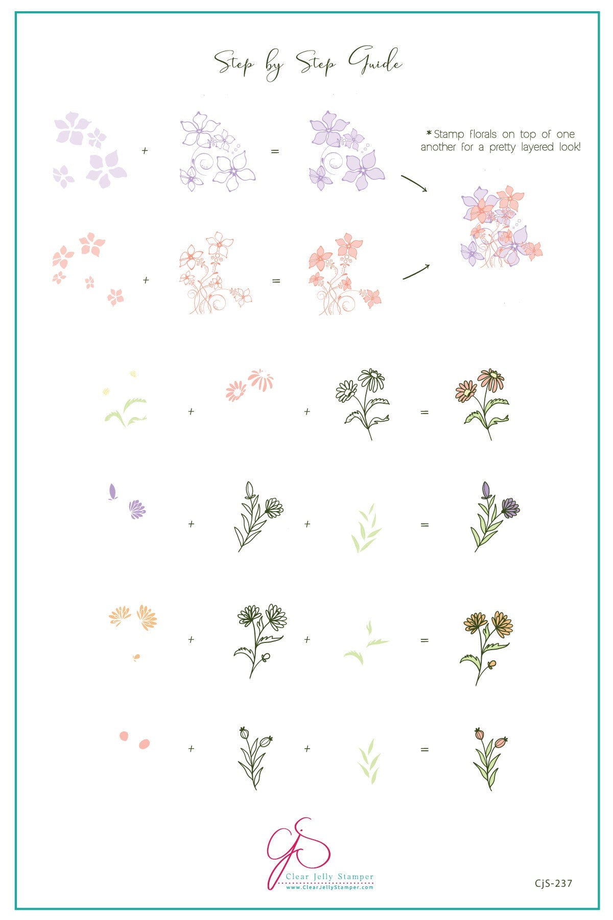 Clear Jelly Stamper- CjS-237- Field of Flowers