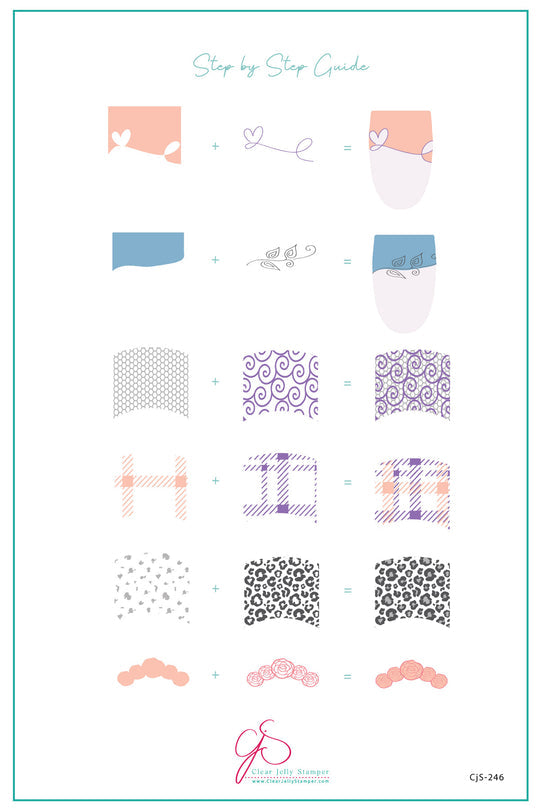 Clear Jelly Stamper- CjS-246- French Mani Maxi